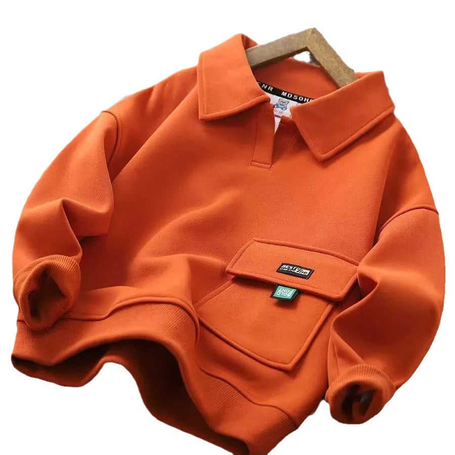 Boys’ Polo Sweater 2024 – Casual Lapel Fashion Top – Kids Fashion Nepal | Tudoholic