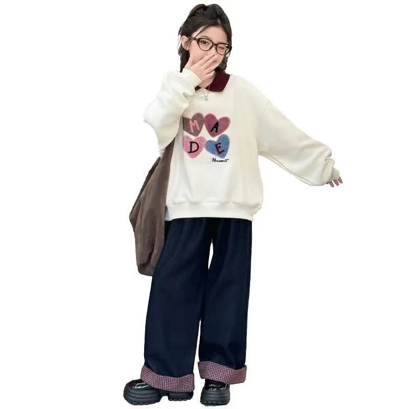 Girls’ Fleece-Lined Polo 2024 – Autumn & Winter Top – Winter Kids Fashion Nepal | Tudoholic