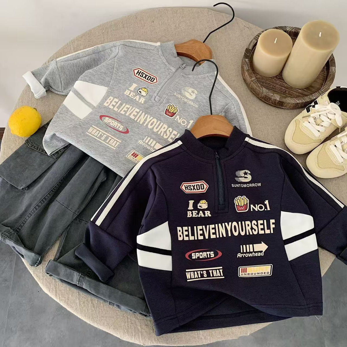 Boys’ Motorcycle Jacket 2025 – Stand-Up Collar Sweatshirt – Kids Fashion Nepal | Tudoholic