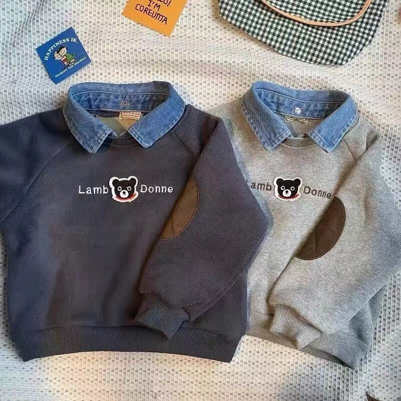 Boys’ Fleece-Lined Sweatshirt 2026 – Trendy Warm Top – Kids Fashion Nepal | Tudoholic