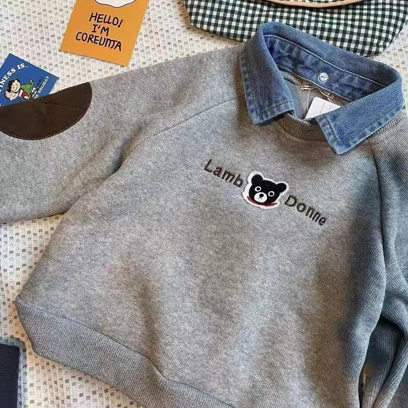 Boys’ Fleece-Lined Sweatshirt 2026 – Trendy Warm Top – Kids Fashion Nepal | Tudoholic