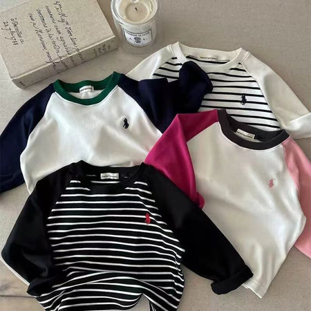 Kids’ Padded Long-Sleeve T-Shirt 2024 – Warm Velvet Top – Kids Fashion Nepal | Tudoholic