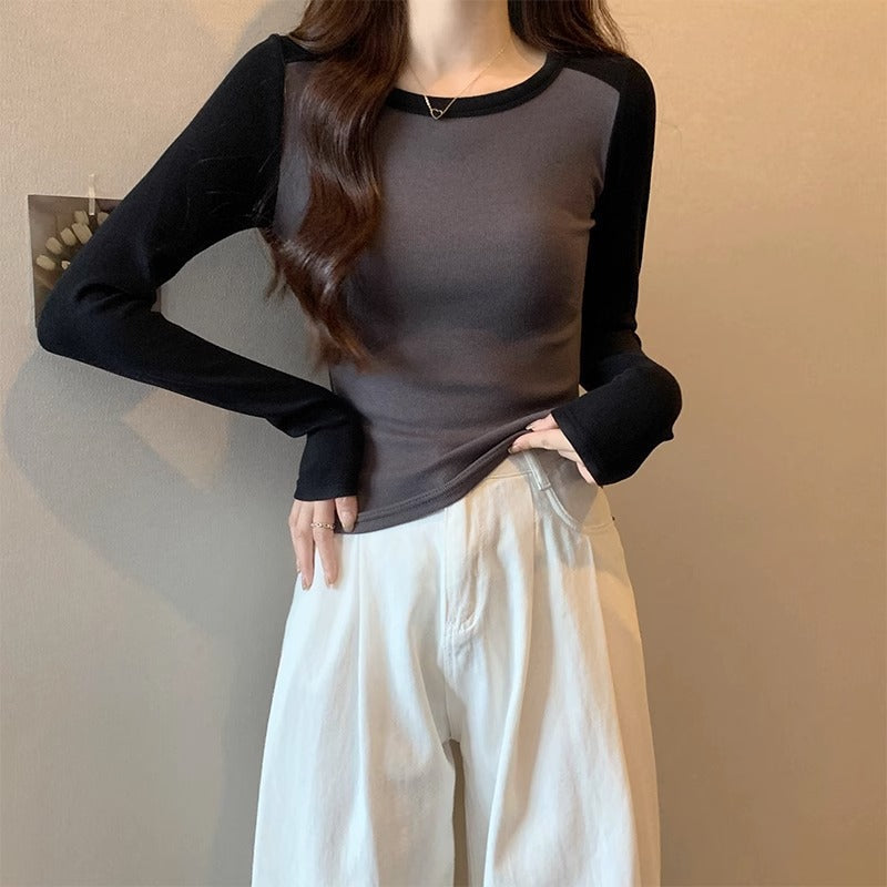 Raglan Sleeve Women Slim Fit Autumn Long Sleeve Top