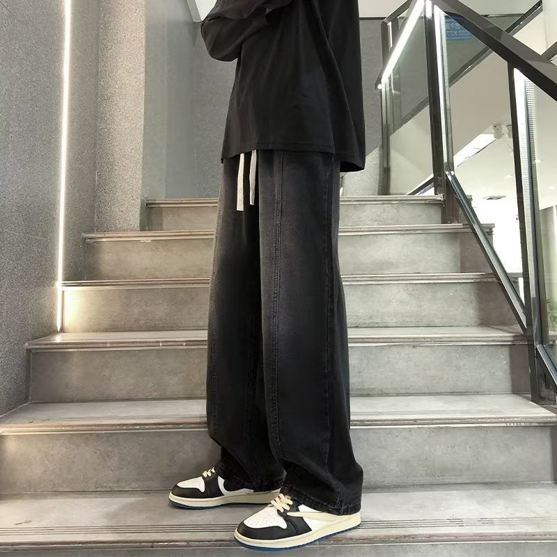Loose Wide-Leg High Street Casual Jeans