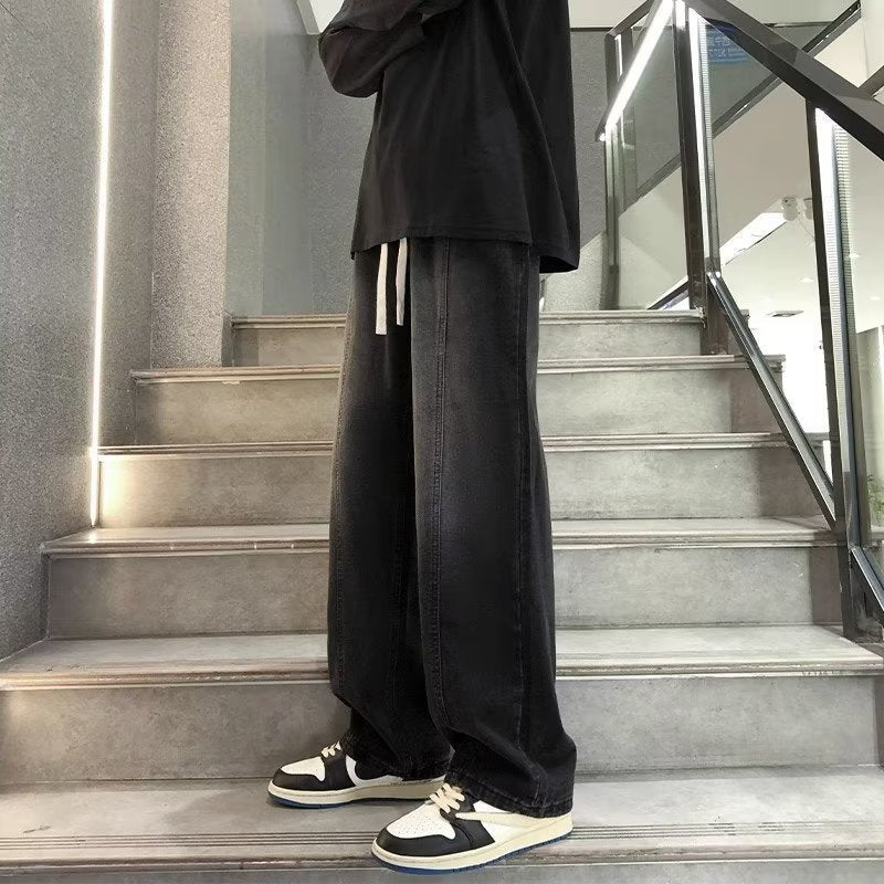 Loose Wide-Leg High Street Casual Jeans