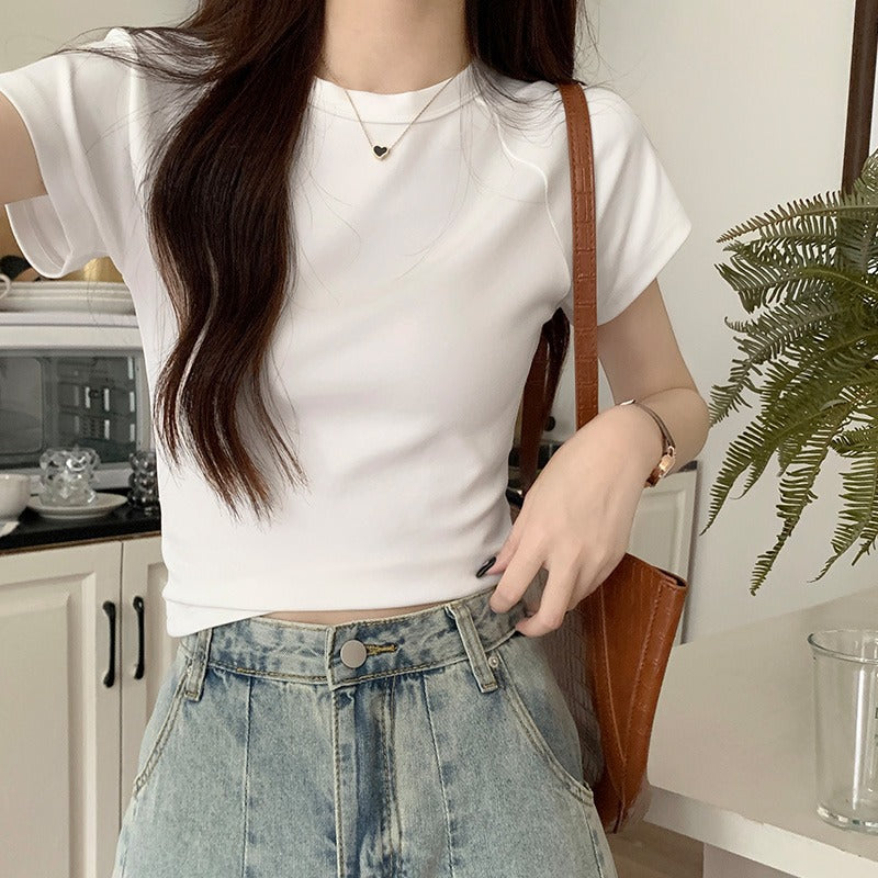 Slim Fit Cotton Spice Girl Women Summer Short T-Shirt