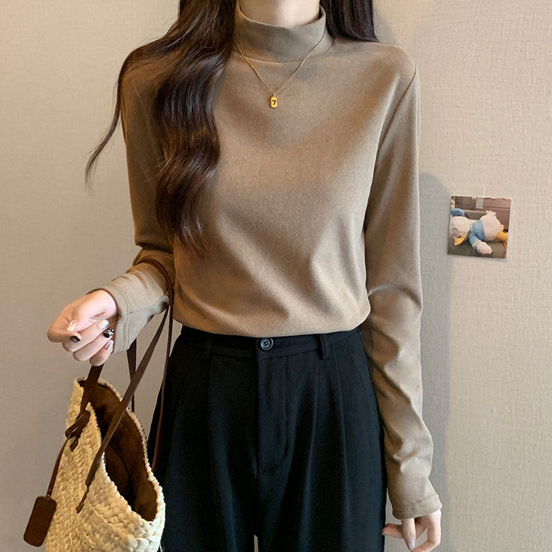 Thermal Half Collar Women Winter Slim Base Layer Top