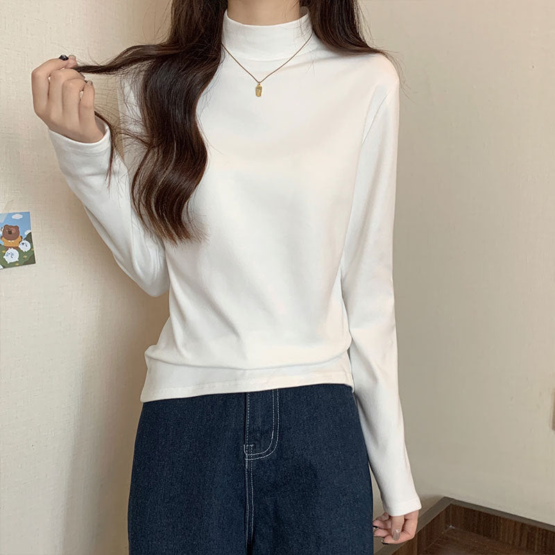 Thermal Half Collar Women Winter Slim Base Layer Top