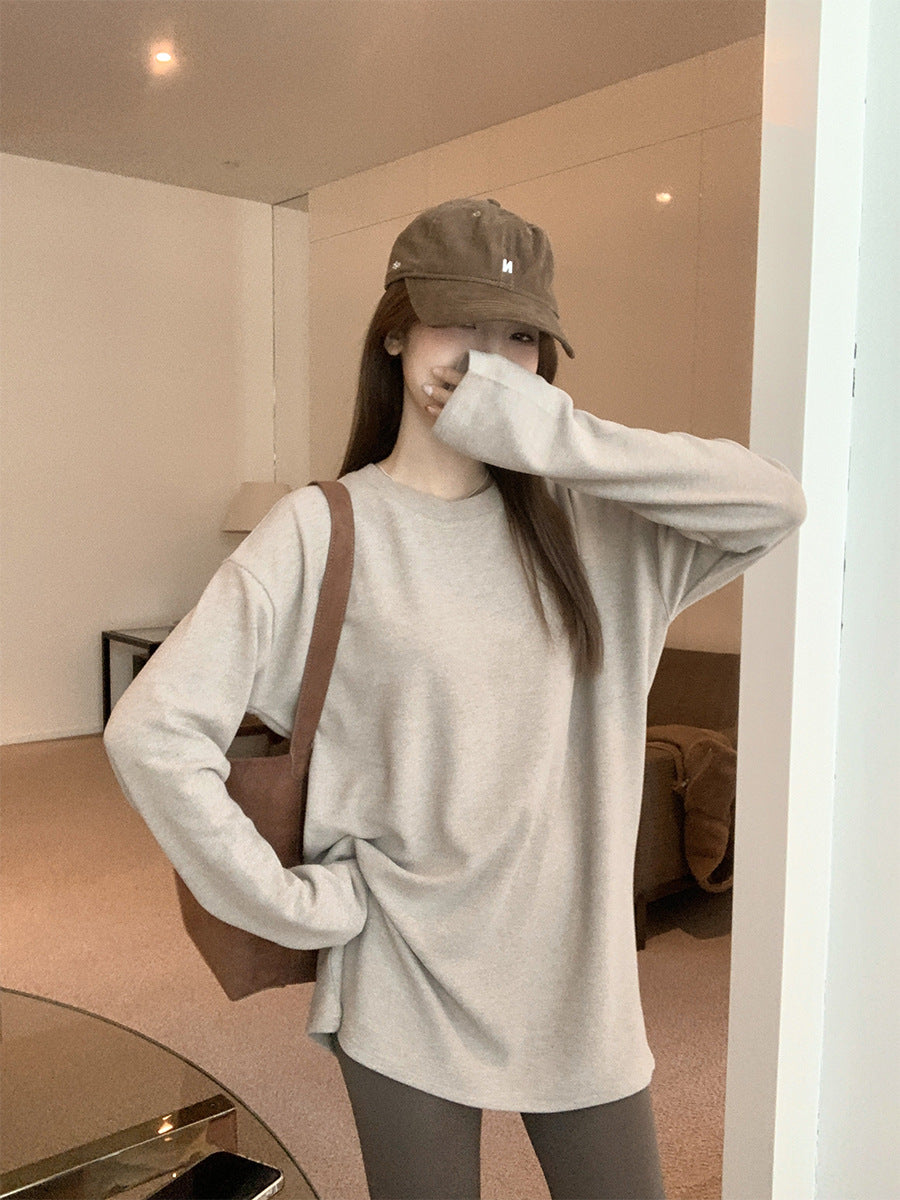German Velvet Women Crew Neck Winter Base Top