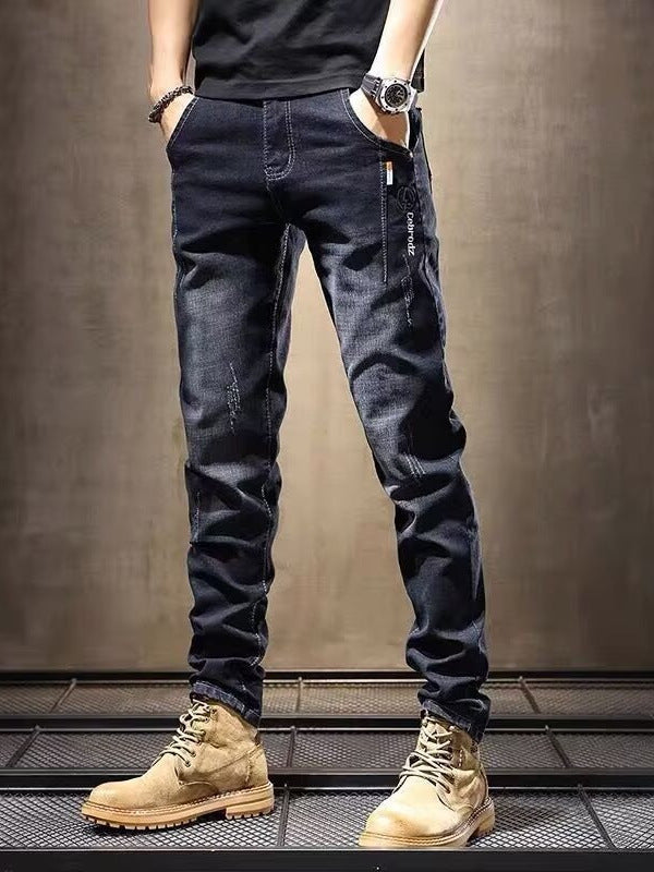 Slim Fit Stretch Straight Casual Jeans