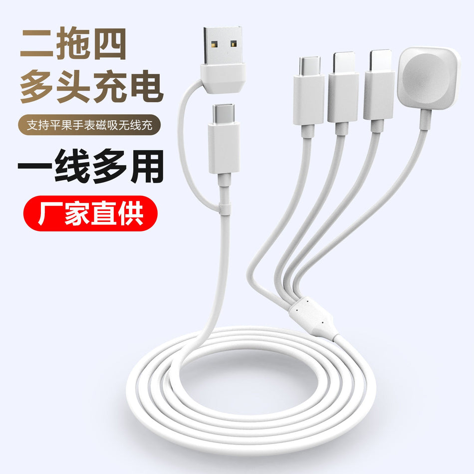 4-in-1 USB Fast Charging Cable – Type-C & Magnetic Watch
