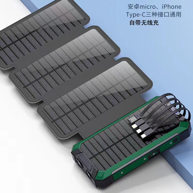 Solar Power Bank 20000mAh Foldable Wireless Charger