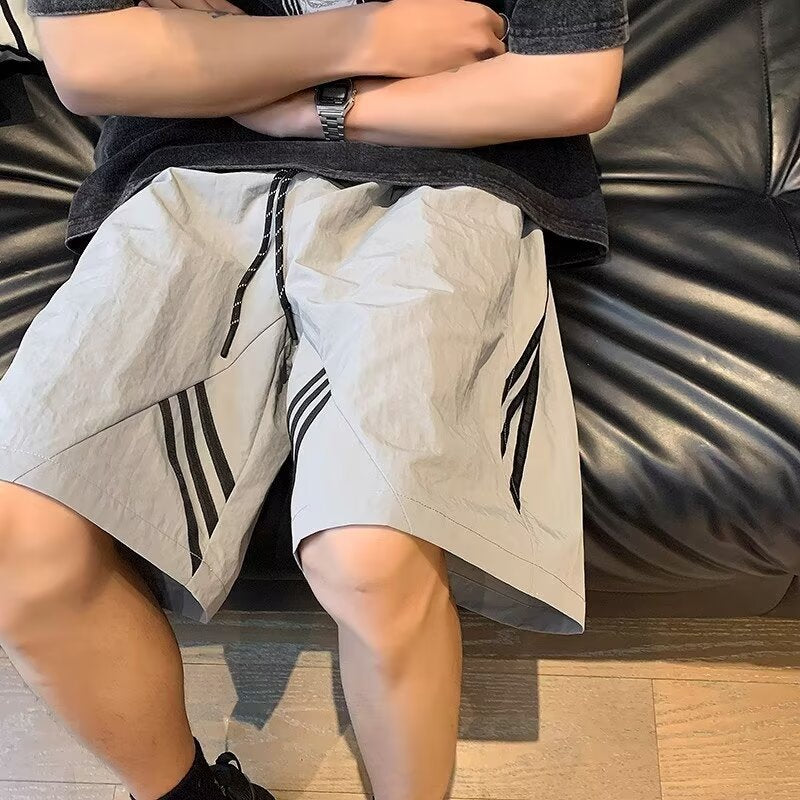 Men’s Quick-Dry Striped Sports Shorts