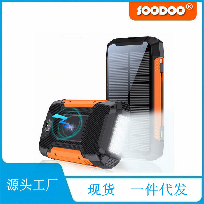 36800mAh Solar Power Bank Wireless Waterproof Outdoor