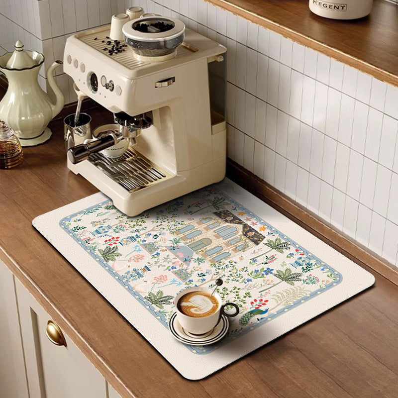 French Carmont Kitchen Soft Diatom Mud Drain Mat