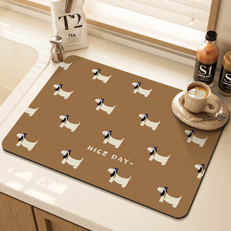 Modern Simple Diatom Mud Kitchen & Faucet Mat