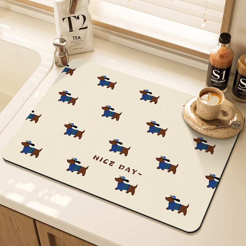 Modern Simple Diatom Mud Kitchen & Faucet Mat