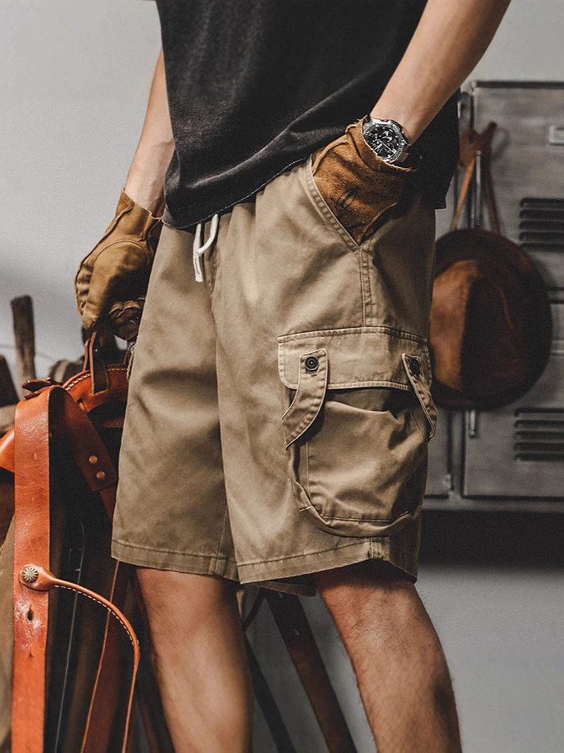 Men’s Washed Cargo Loose Summer Shorts