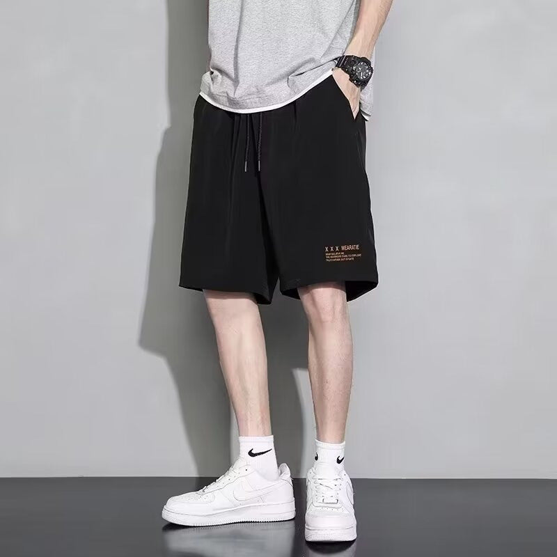 Men’s Ice Silk Basketball Loose Shorts
