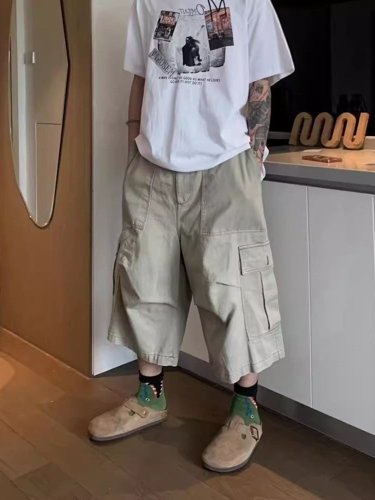 Retro Large Pocket Streetwear Cargo Shorts
