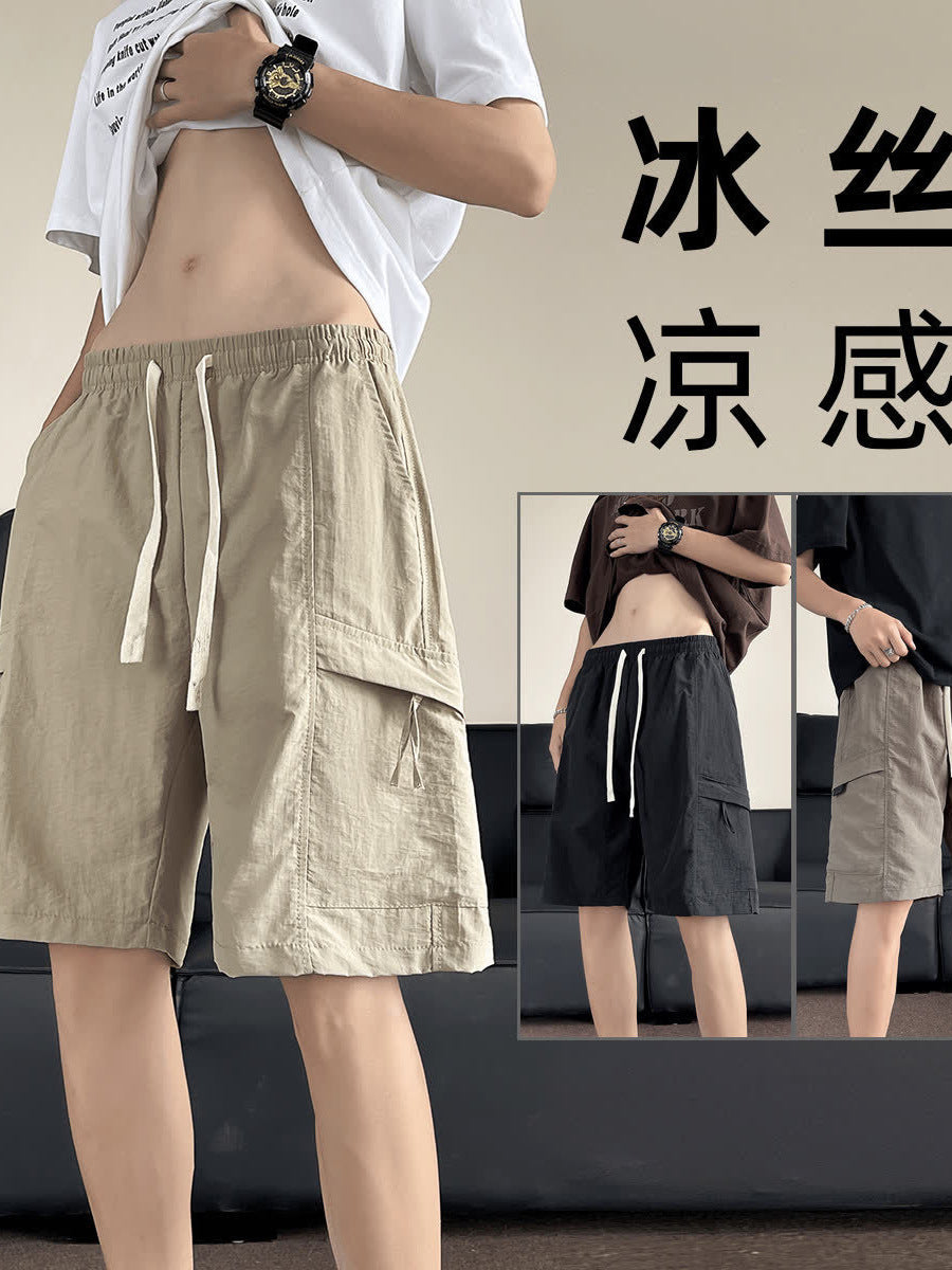 Men’s Loose Ice Silk Casual Summer Shorts