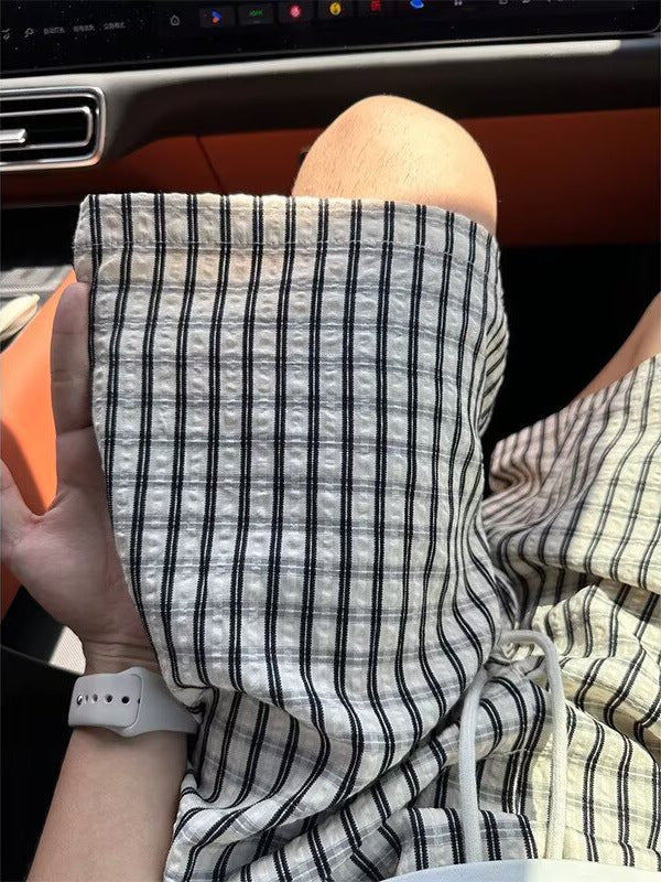Men’s Plaid Patchwork Casual Summer Shorts
