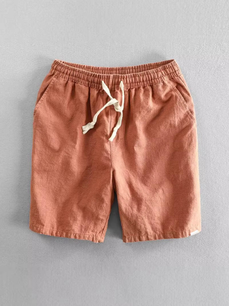 Men’s Cotton Linen Breathable Summer Shorts
