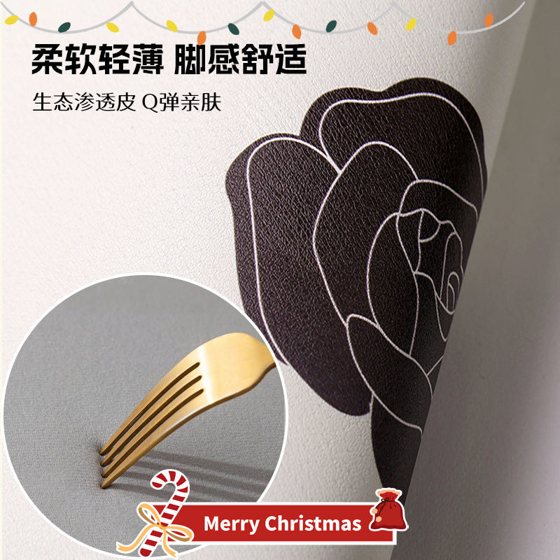 Christmas & New Year Festive Red Diatom Mud Mat