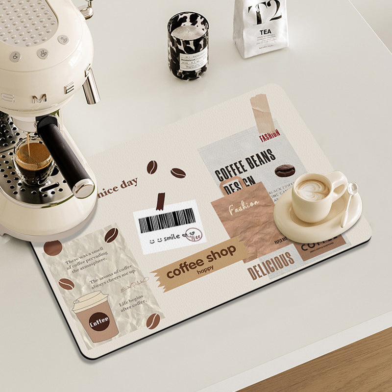 Professional Coffee Machine & Countertop Absorbent Mat