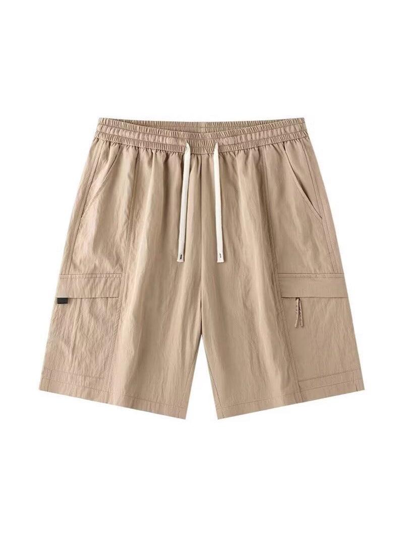 Men’s Quick-Dry Solid Color Loose Casual Shorts