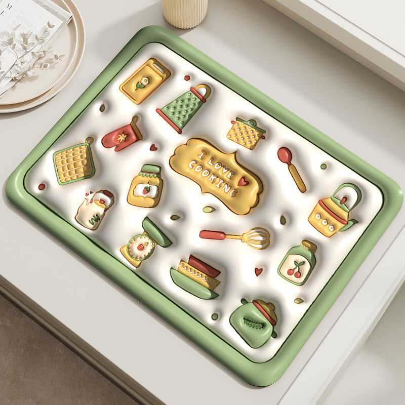 Modern Fresh-Air Diatom Mud Kitchen & Table Mat