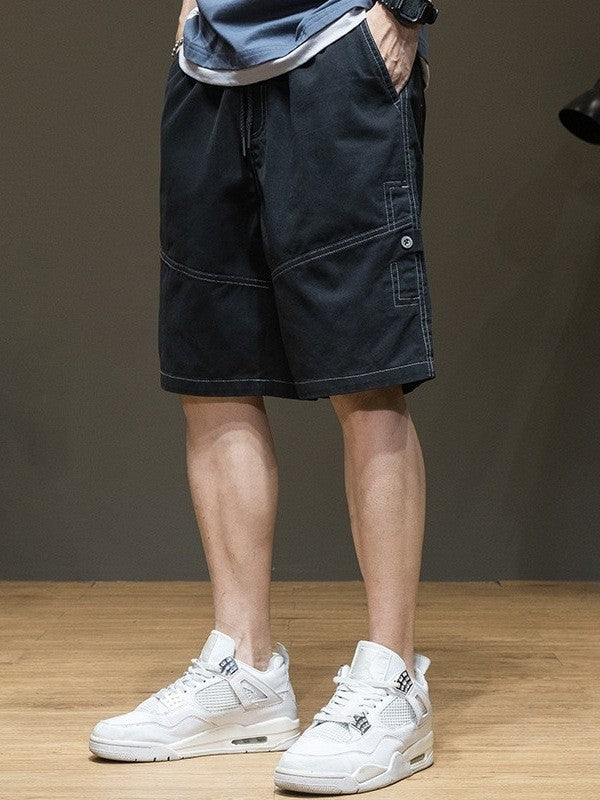Men’s Japanese Workwear Plus Size Casual Shorts 2025