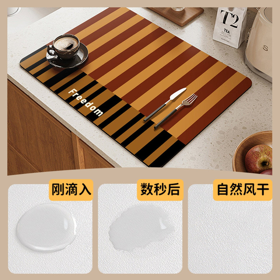 Diatomaceous Earth Kitchen Draining Mat