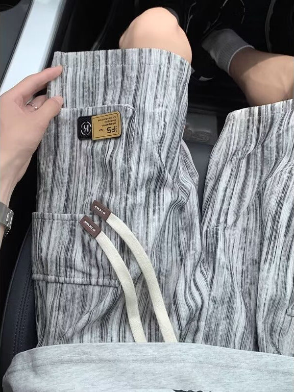 Men’s Tie-Dye Striped Cargo Shorts