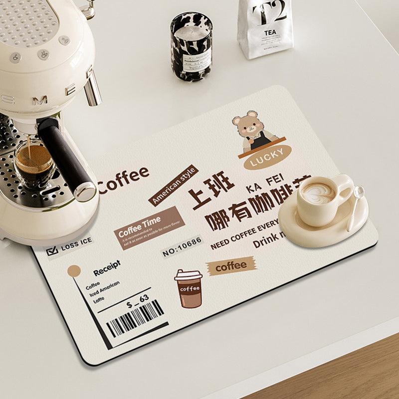 Professional Coffee Machine & Countertop Absorbent Mat