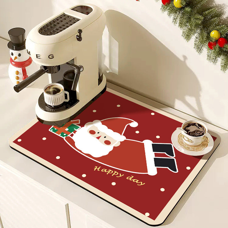 Festive Cross-Border Diatom Mud Kitchen & Coffee Mat