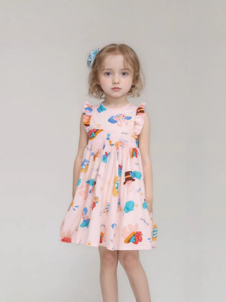 Girls Summer Floral Princess Dress Cotton Silk 2025 – Summer Kids Fashion Nepal | Tudoholic