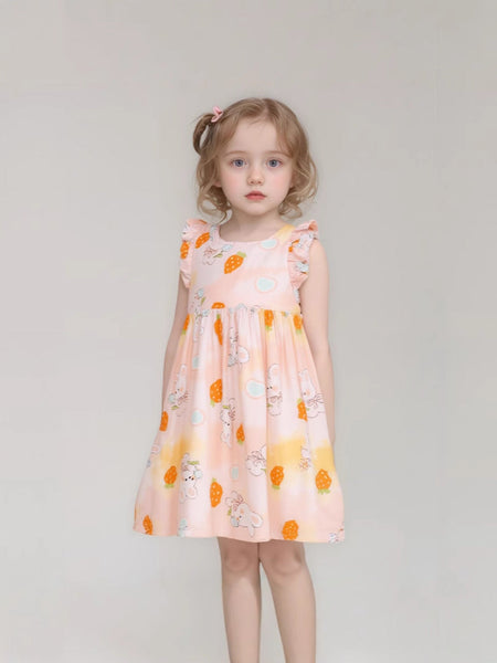 Girls Summer Floral Princess Dress Cotton Silk 2025 – Summer Kids Fashion Nepal | Tudoholic