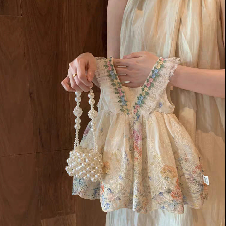 Girls Summer Floral Suspender Princess Dress 2025 – Summer Kids Fashion Nepal | Tudoholic