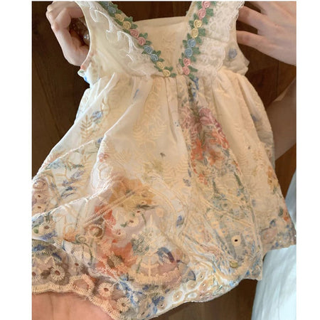 Girls Summer Floral Suspender Princess Dress 2025 – Summer Kids Fashion Nepal | Tudoholic