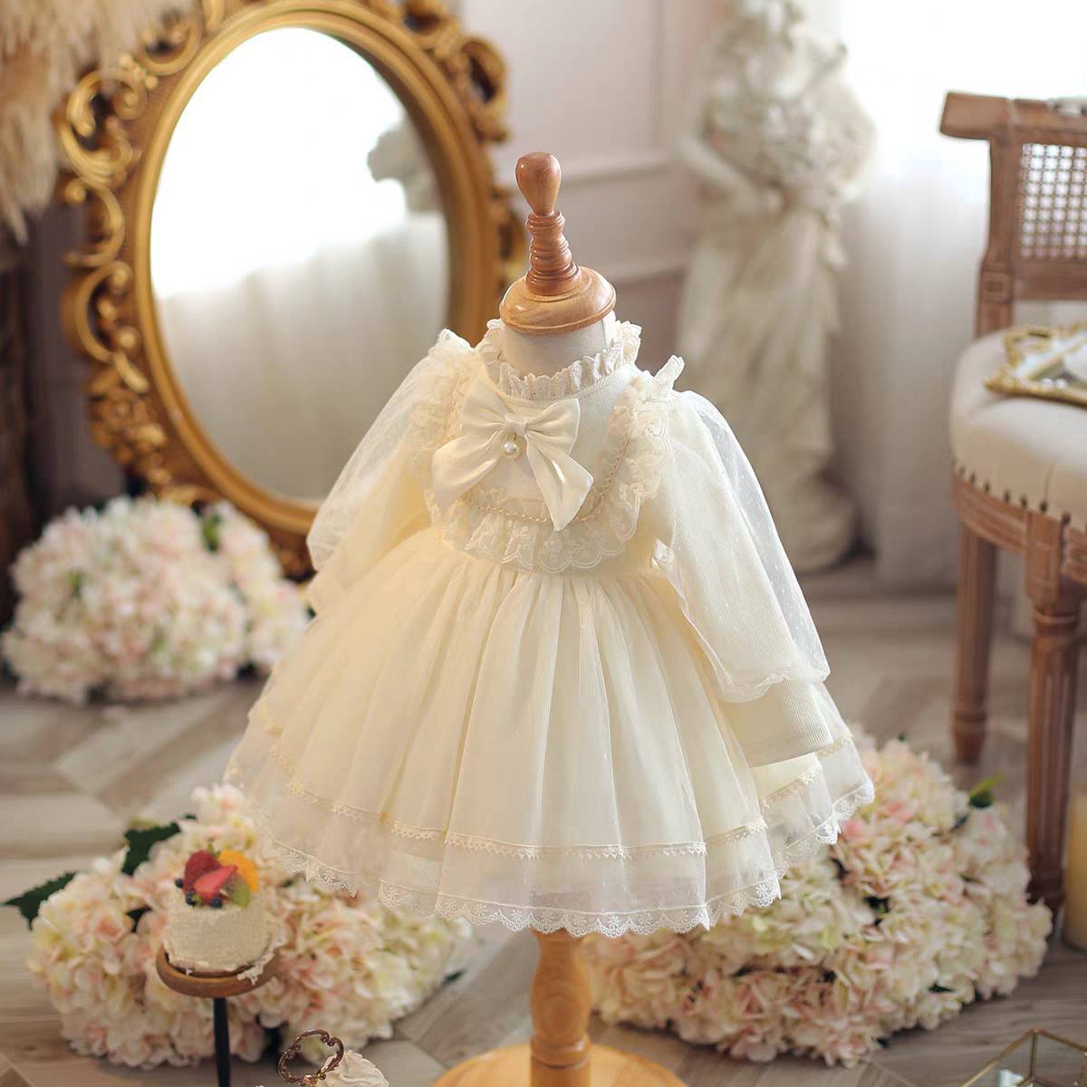 Girls Autumn Princess Mesh Dress Long Sleeve Birthday – Spring Autumn Kids Fashion Nepal | Tudoholic