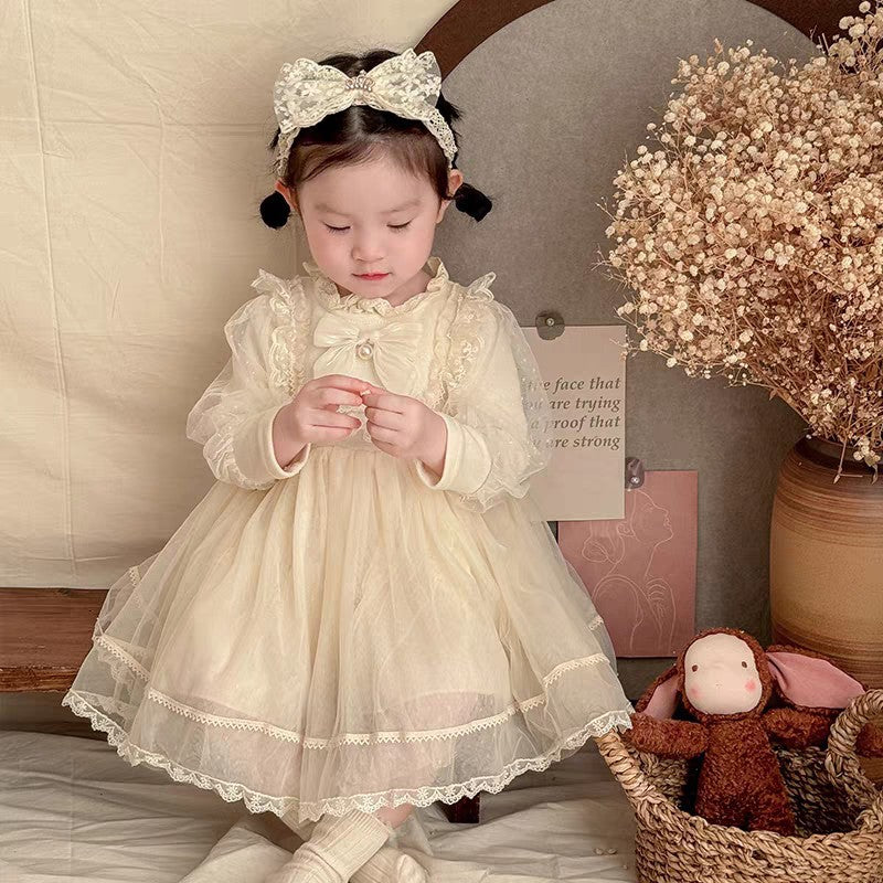 Girls Autumn Princess Mesh Dress Long Sleeve Birthday – Spring Autumn Kids Fashion Nepal | Tudoholic