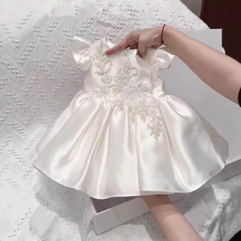 Girls First Birthday Princess Flower Girl Dress Autumn – Spring Autumn Kids Fashion Nepal | Tudoholic