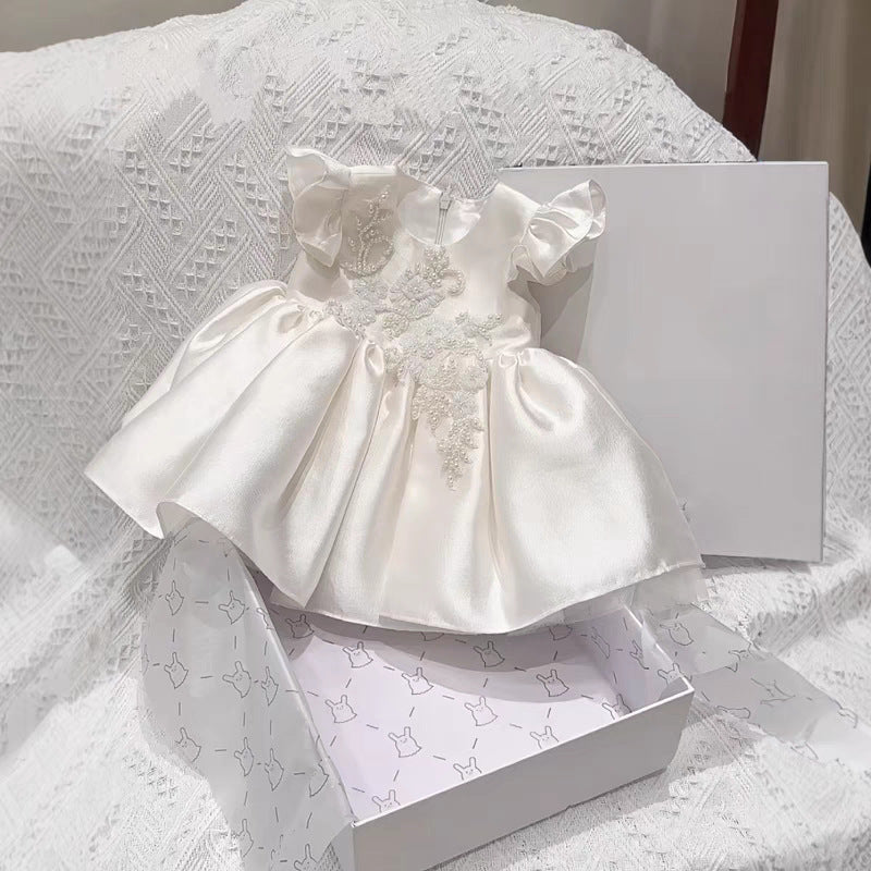 Girls First Birthday Princess Flower Girl Dress Autumn – Spring Autumn Kids Fashion Nepal | Tudoholic
