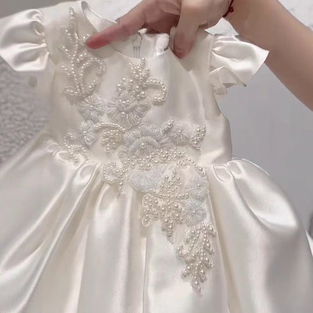 Girls First Birthday Princess Flower Girl Dress Autumn – Spring Autumn Kids Fashion Nepal | Tudoholic