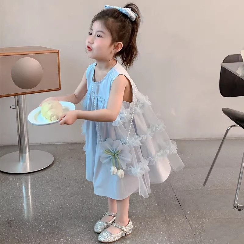 Girls Summer Princess Dress 2025 Baby Vest Dress – Summer Toddler Fashion Nepal | Tudoholic