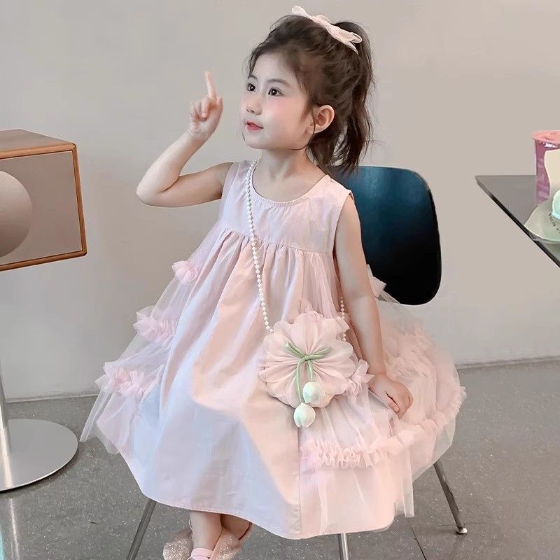 Girls Summer Princess Dress 2025 Baby Vest Dress – Summer Toddler Fashion Nepal | Tudoholic