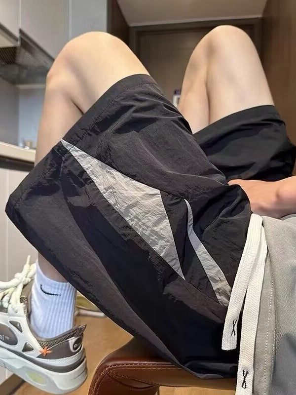 Men’s Ice Silk Breathable Running Beach Shorts