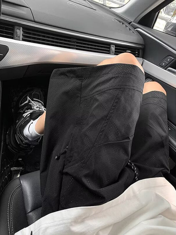 Men’s Ice Silk Wide-Leg Quick-Dry Sports Shorts