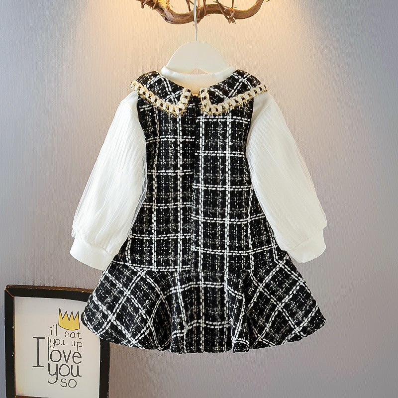 Girls Chanel Style Fleece Dress Two Piece Set Baby – Toddler Fashion Nepal | Tudoholic